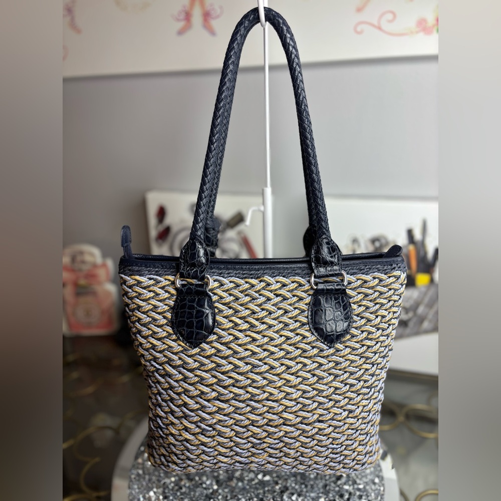 Brighton woven straw tote EUC - Picture 4 of 14